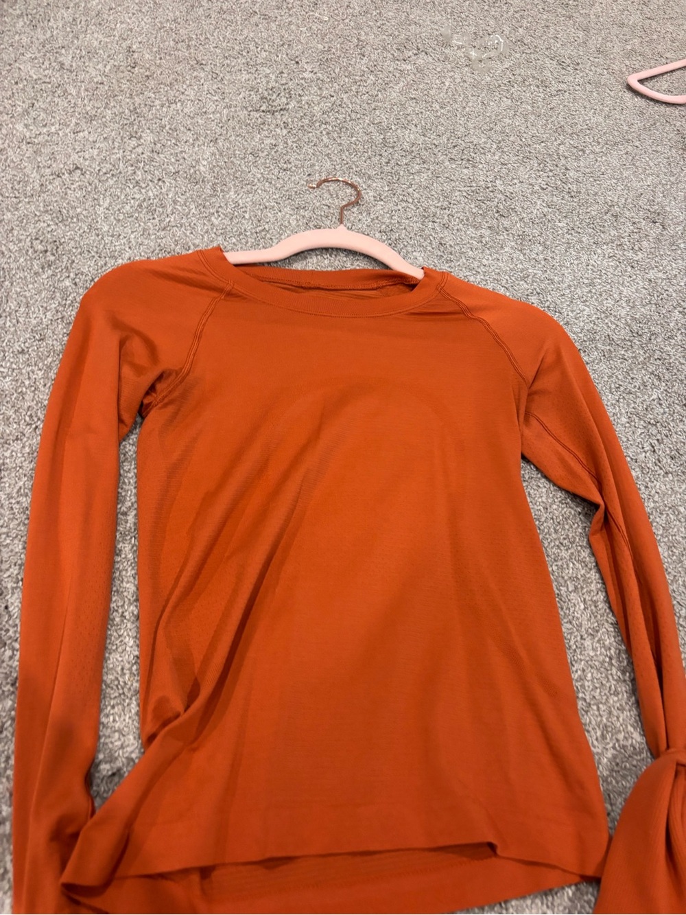 lululemon athletica Long Sleeve Top in Burnt Orange no rip tag